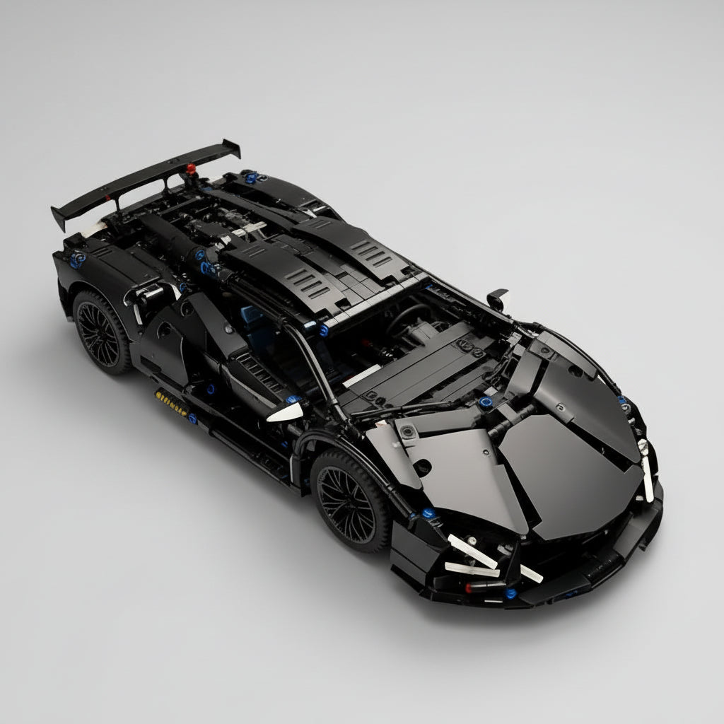 Schwarzer Supersportwagen | Bausteine