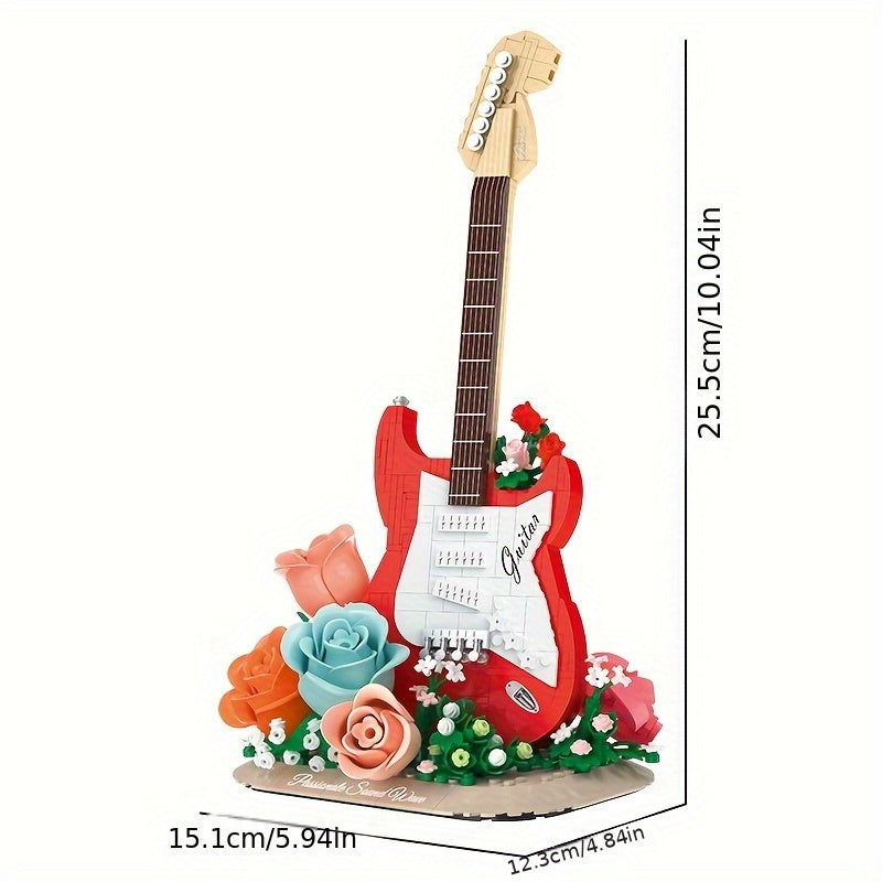 Gitarre mit Blumen | Bausteine