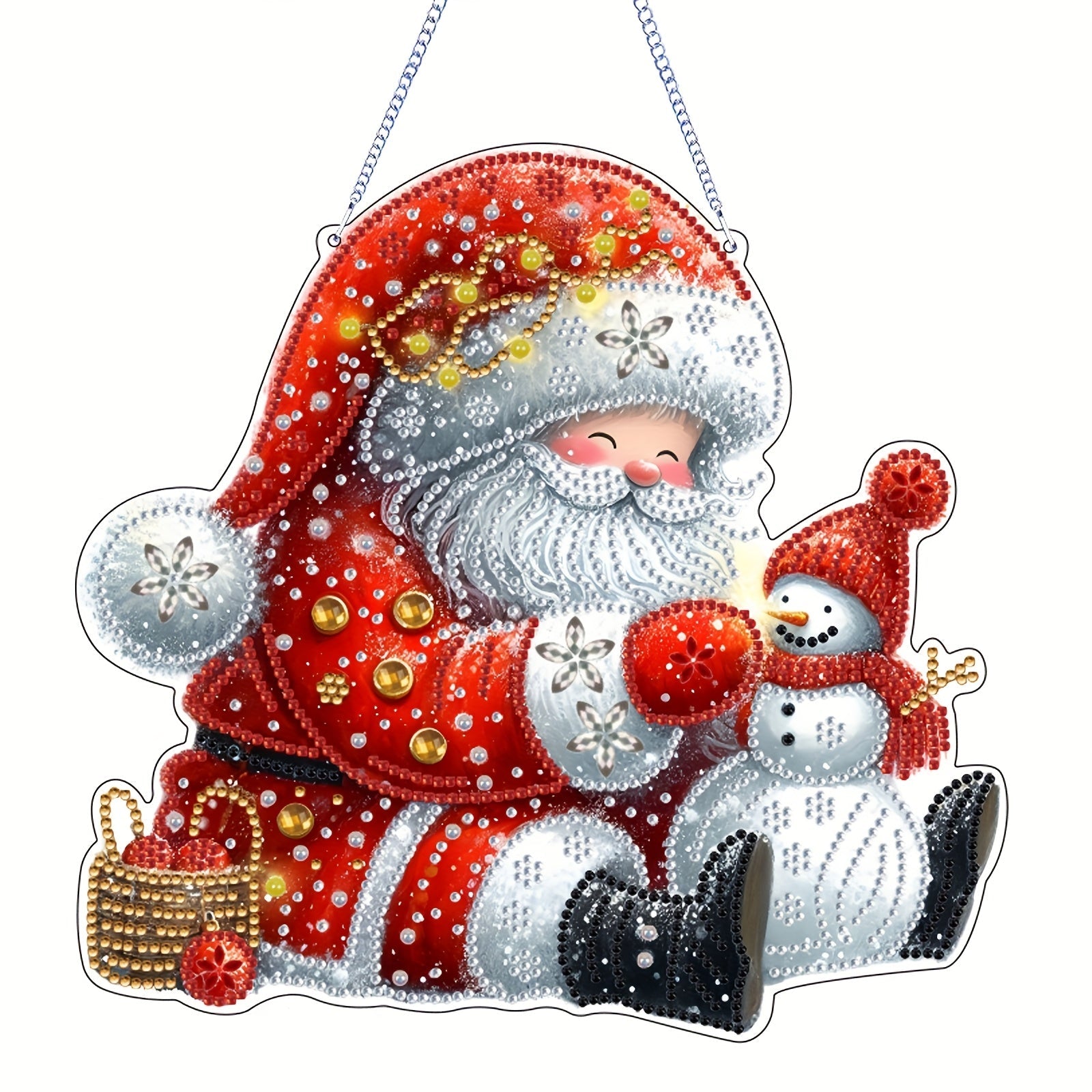 Dekoanhänger | Weihnachtsmann | Diamond Painting