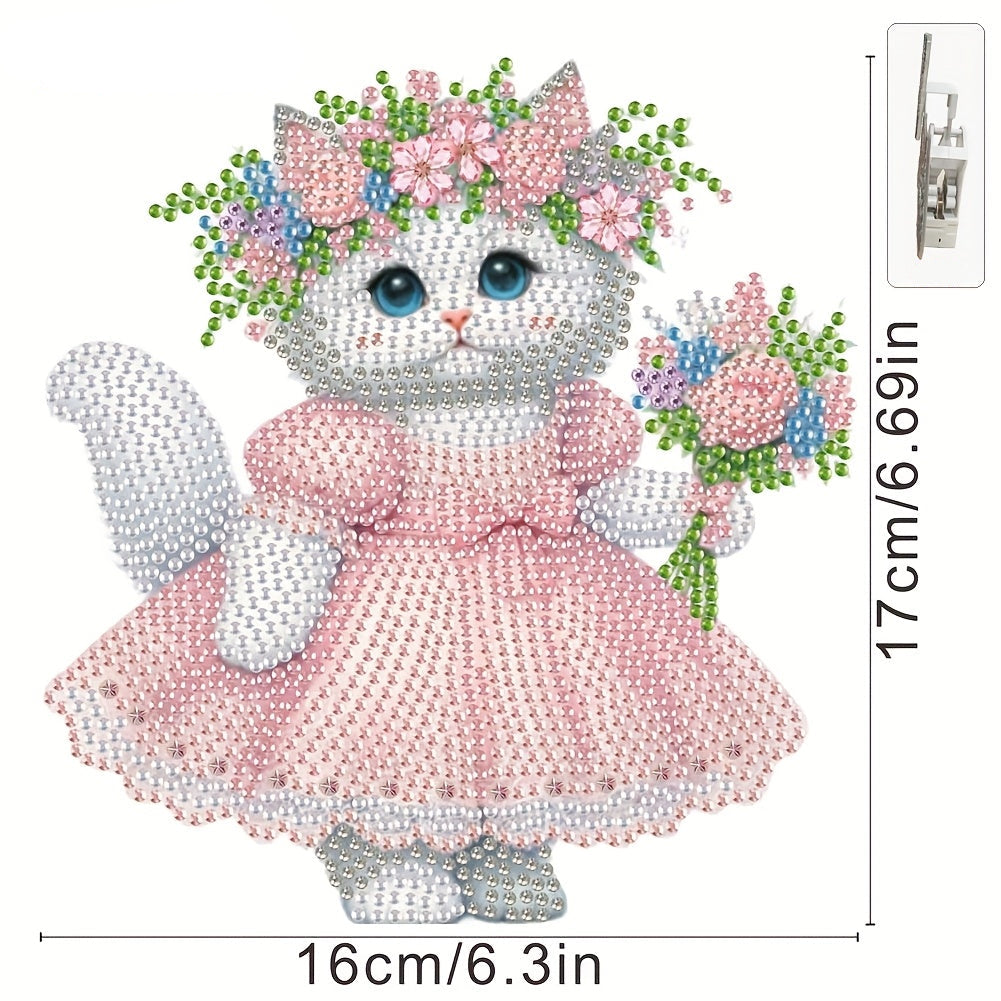 Bewegende Katze im Kleid | Diamond Painting