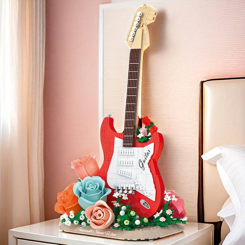 Gitarre mit Blumen | Bausteine