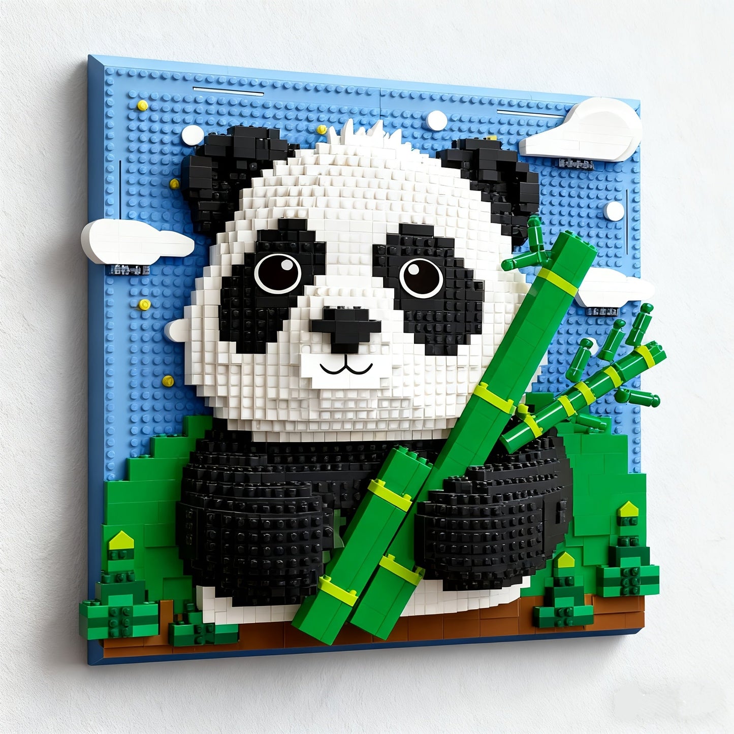 3D-Panda mit Gemälde | Bausteine