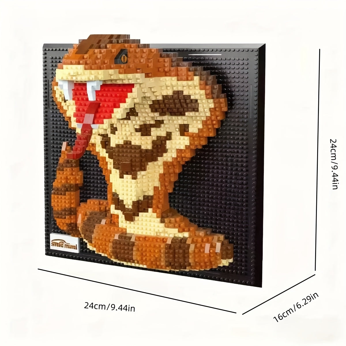 Schlange auf Bauplatte | Bausteine