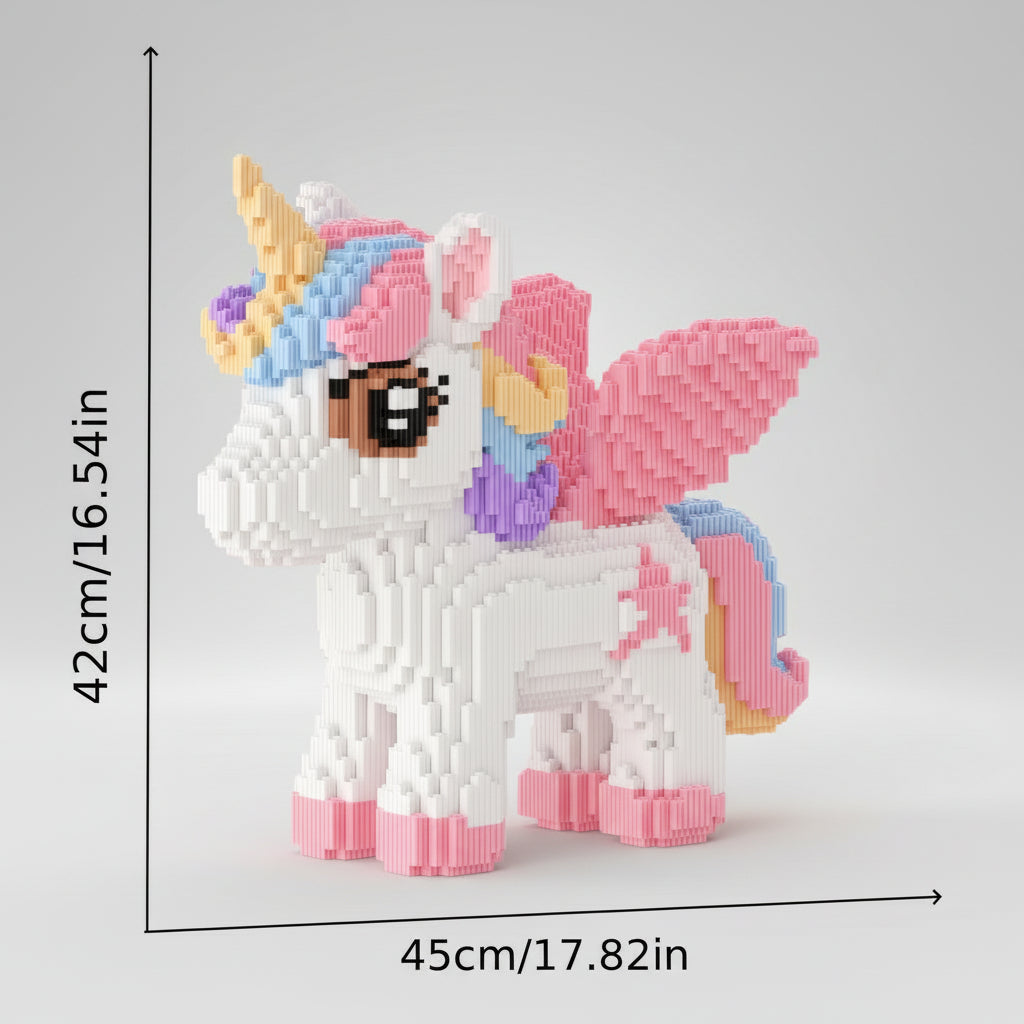 Mega Pastell-Einhorn | Bausteine