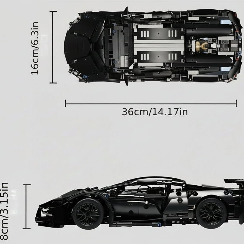 Luxus Schwarzer Sportwagen | Bausteine