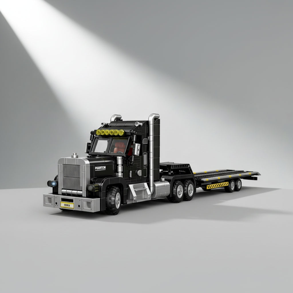 MEGA Premium Schwarzer LKW | Bausteine