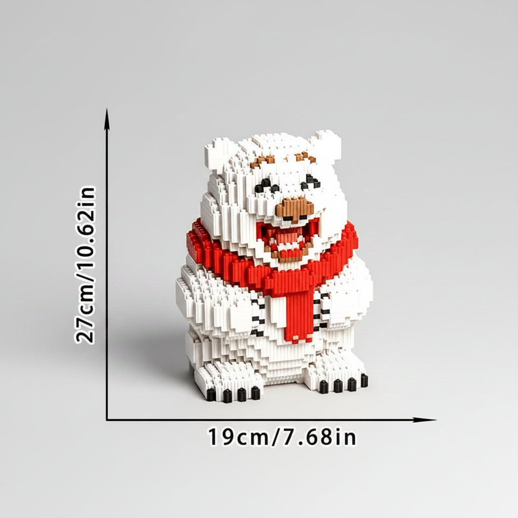 Eisbär mit Schal | Bausteine