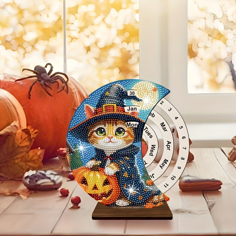 Katze mit Kürbis | Kalender | Diamond Painting