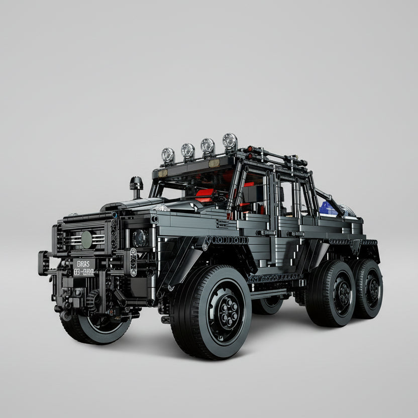 Mega Schwarzer 6×6 Geländewagen | Bausteine