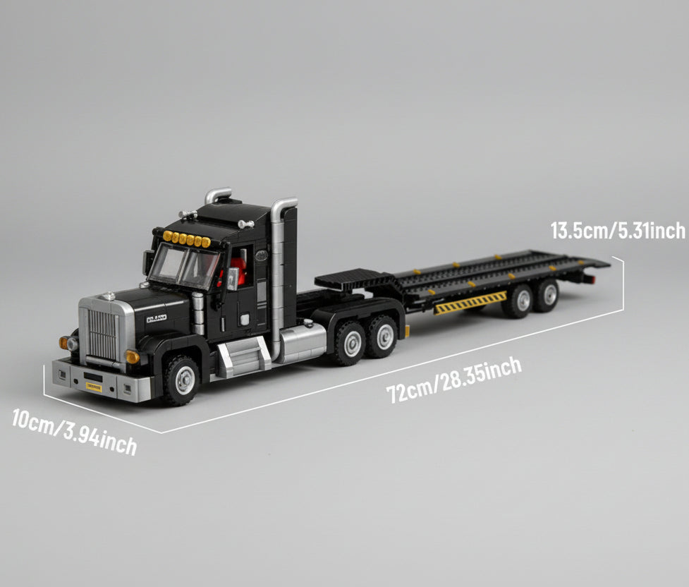 MEGA Premium Schwarzer LKW | Bausteine