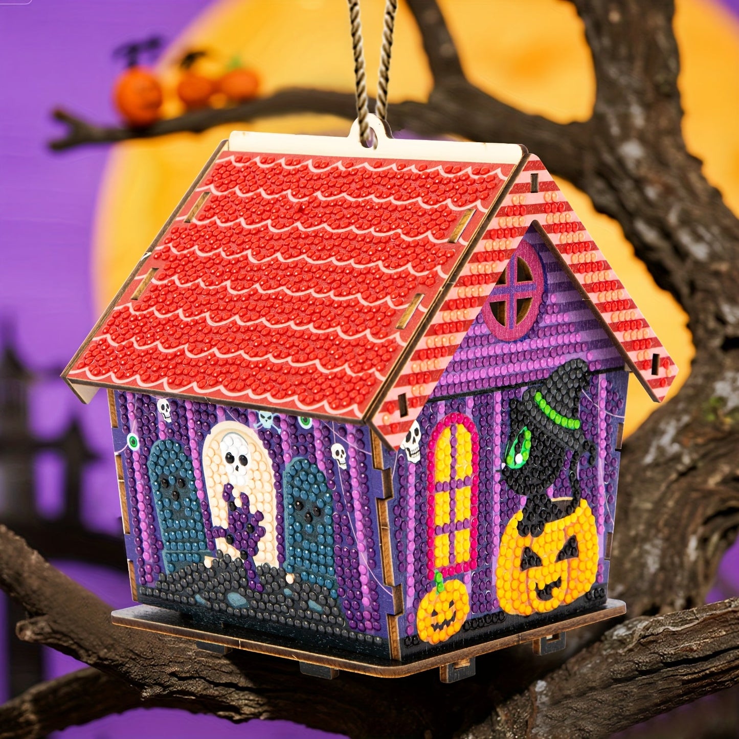 Halloween-Häuschen | Anhänger | Diamond Painting
