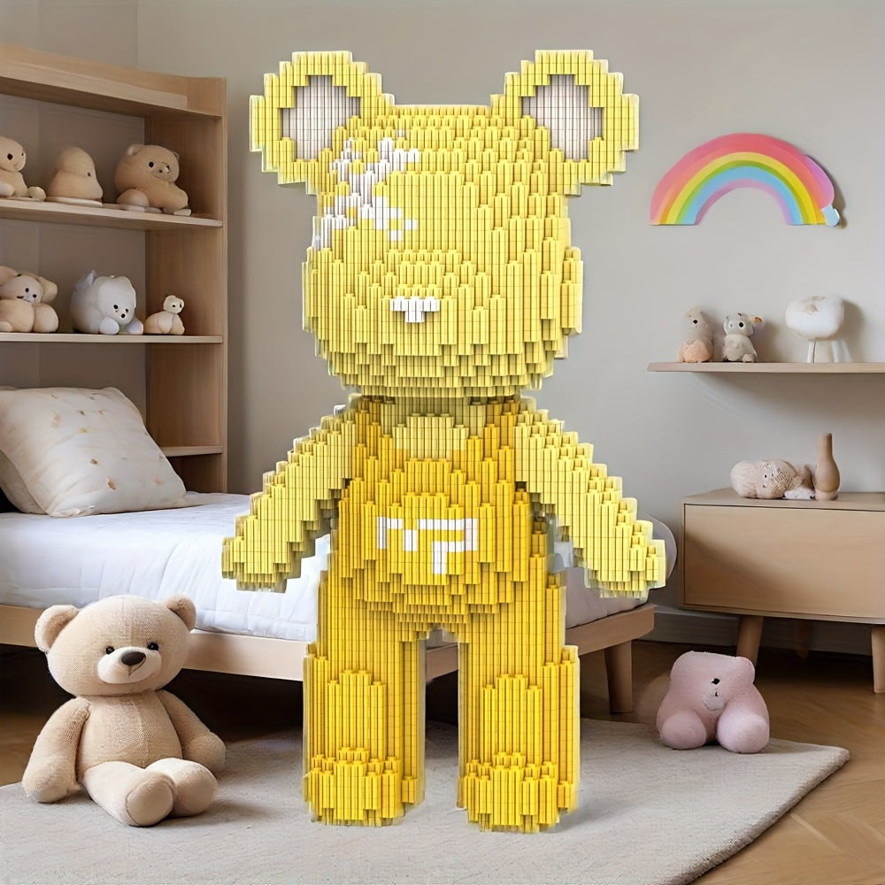 Bär mit gelber Latzhose | Bausteine