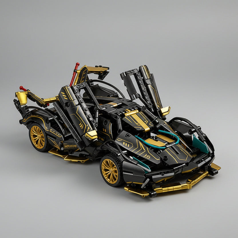 Gelb-Schwarzer Sportwagen | Bausteine