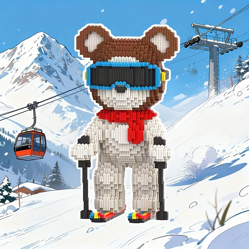 Skifahrender Bär | Bausteine