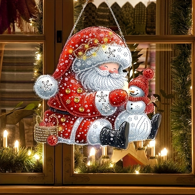 Dekoanhänger | Weihnachtsmann | Diamond Painting