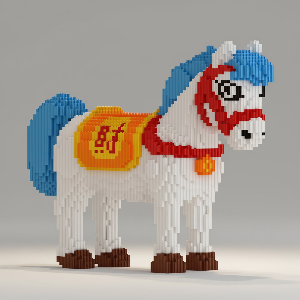 MEGA Weißes Pferd | Bausteine