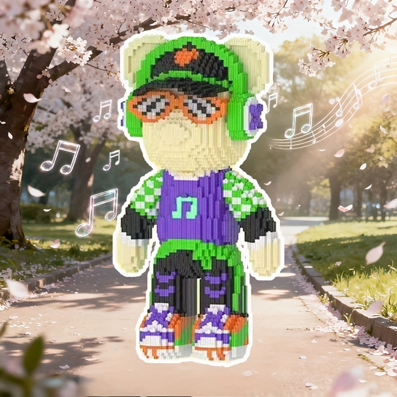 Bär mit Kopfhörer | Bausteine