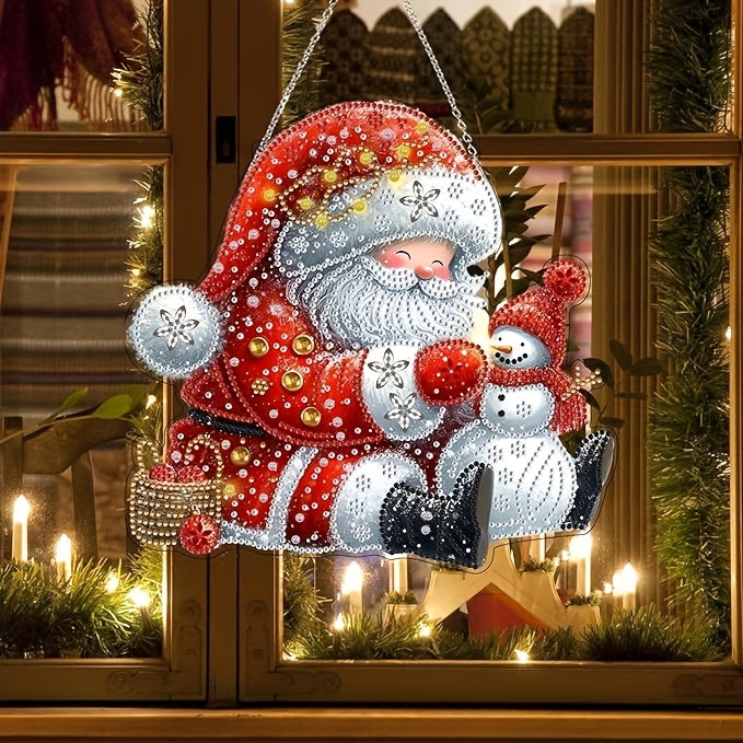 Dekoanhänger | Weihnachtsmann | Diamond Painting