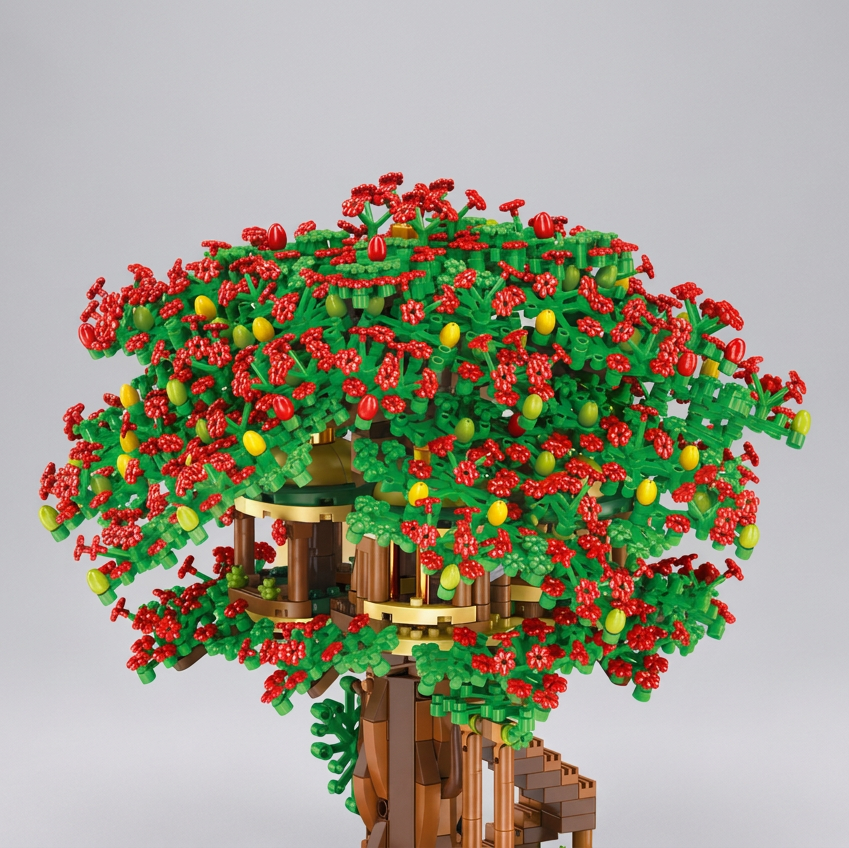 Weihnachts-Baumhaus | Bausteine