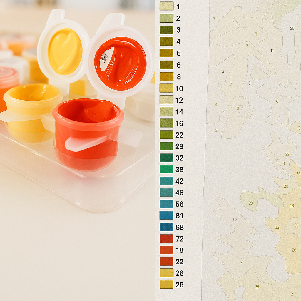 Unter der feurigen Sonne – Malen nach Zahlen