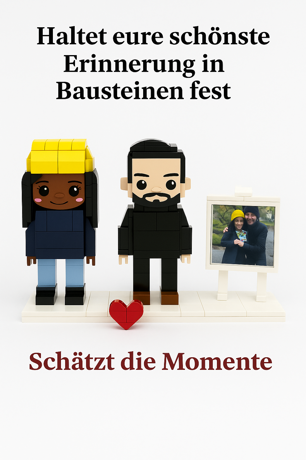 Eigenes Foto als Baustein-Figuren – 2 Personen | Bausteine