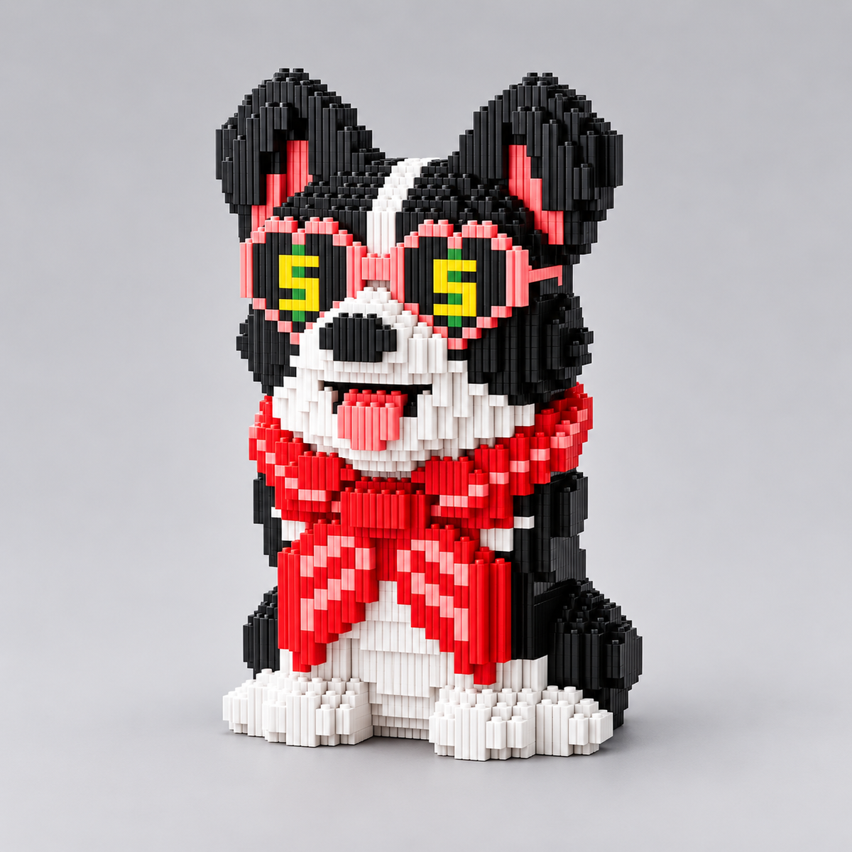 Hund mit rotem Schal | Bausteine