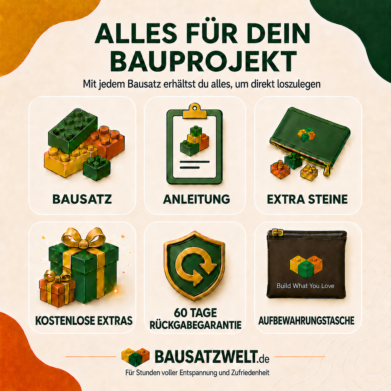 Panda-Garten in Glasglocke | Bausteine