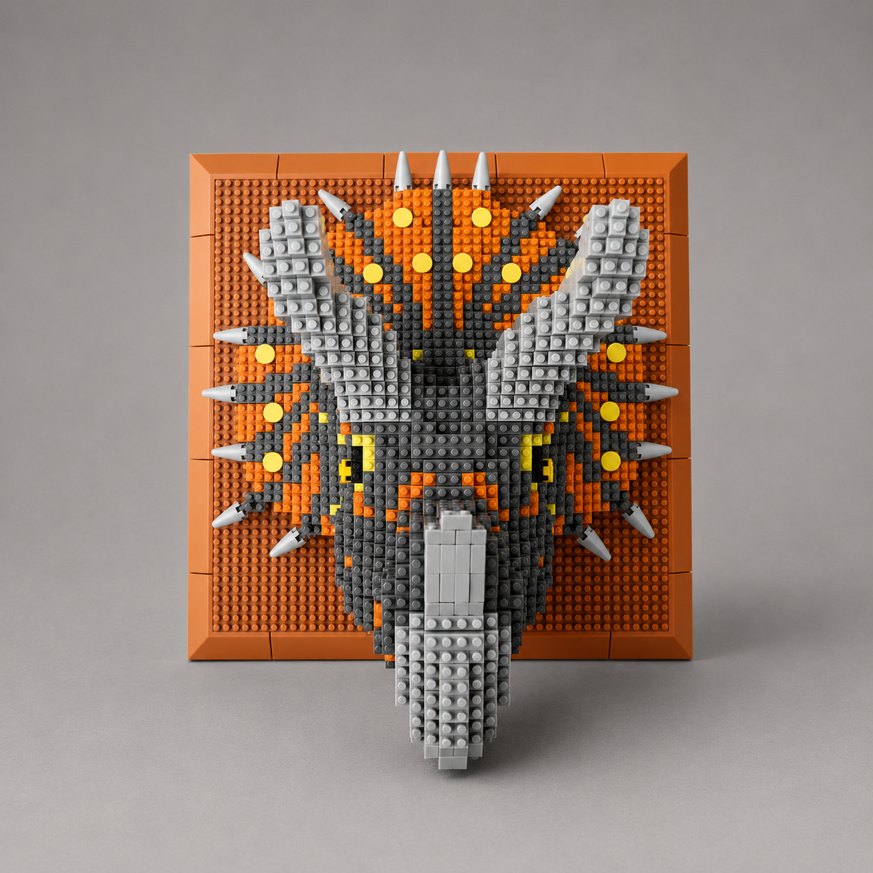 Triceratops auf Bauplatte | Bausteine