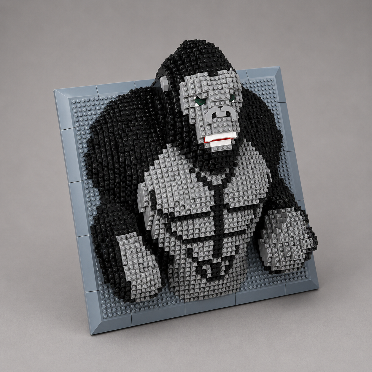 Gorilla auf Bauplatte | Bausteine