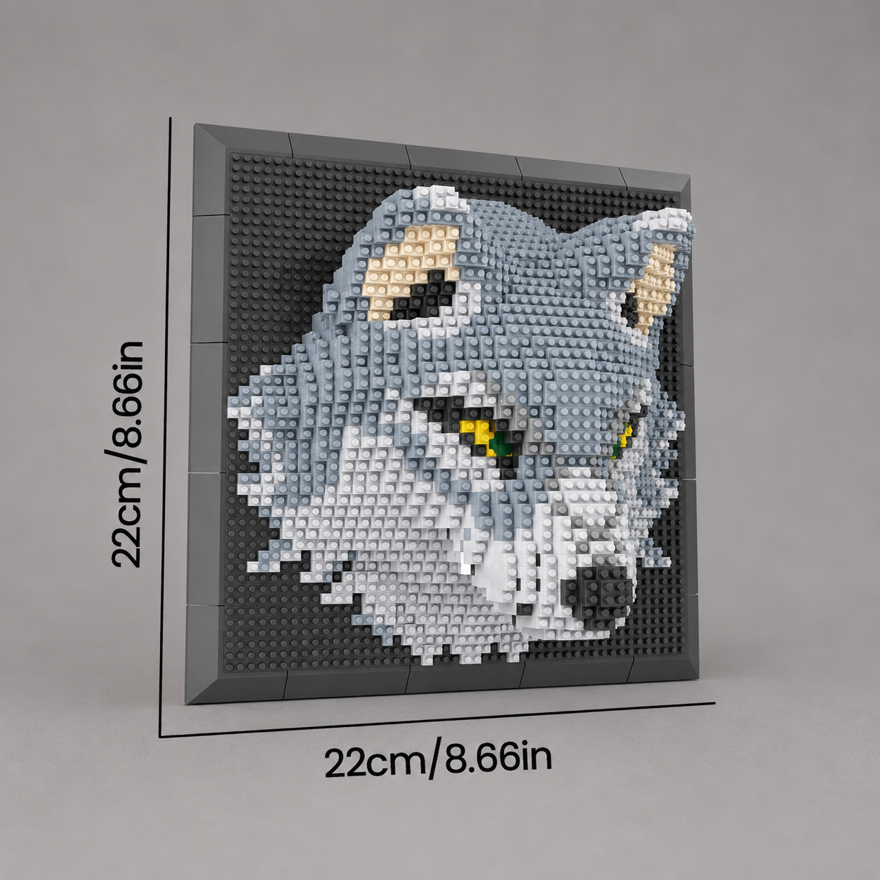 Wolf auf Bauplatte | Bausteine
