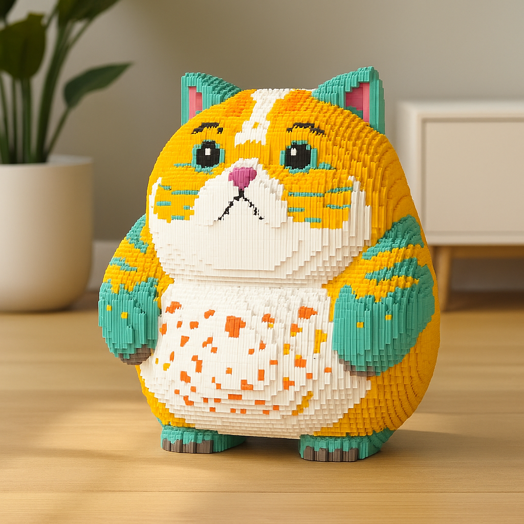 MEGA orangefarbene Katze | Bausteine