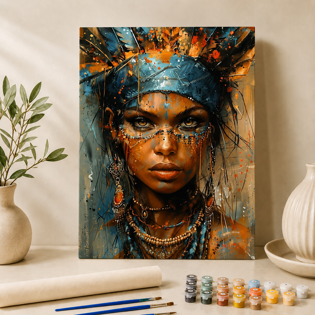 Spirituelle Kriegerin – Malen nach Zahlen