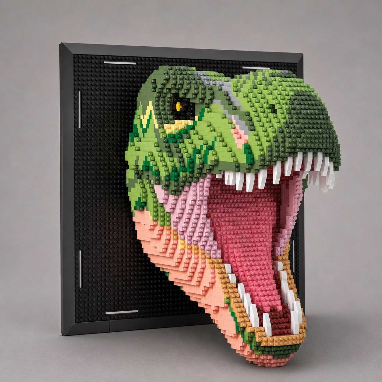 Dino auf Bauplatte | Bausteine