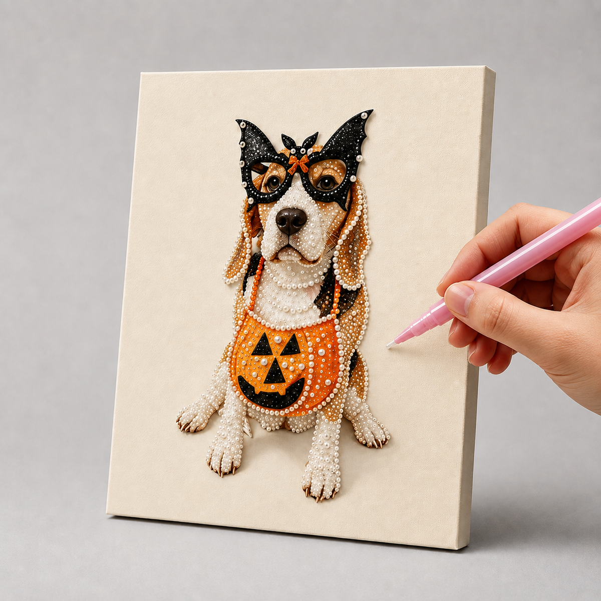 Halloween-Hund | Premium Perlen Diamond Painting
