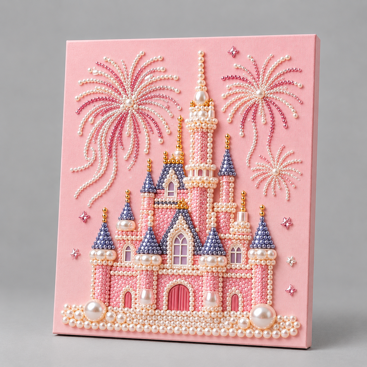 Rosa Schloss | Premium Perlen Diamond Painting