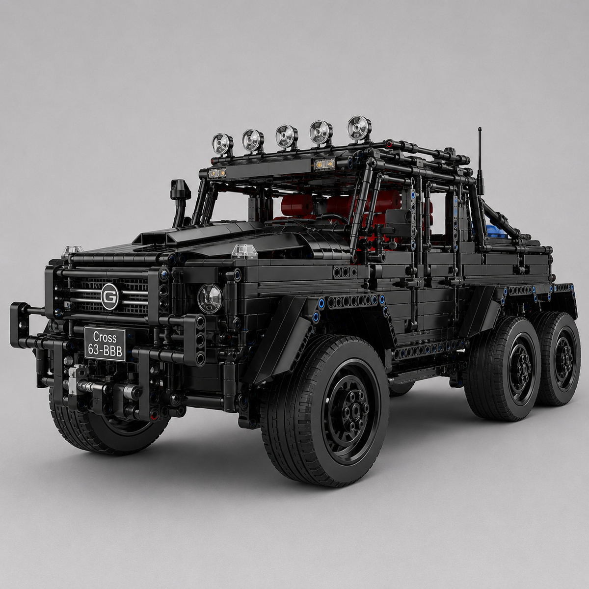 Mega Schwarzer 6×6 Geländewagen | Bausteine