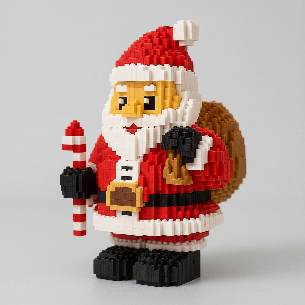 Weihnachtsmann mit Säuregabel | Bausteine