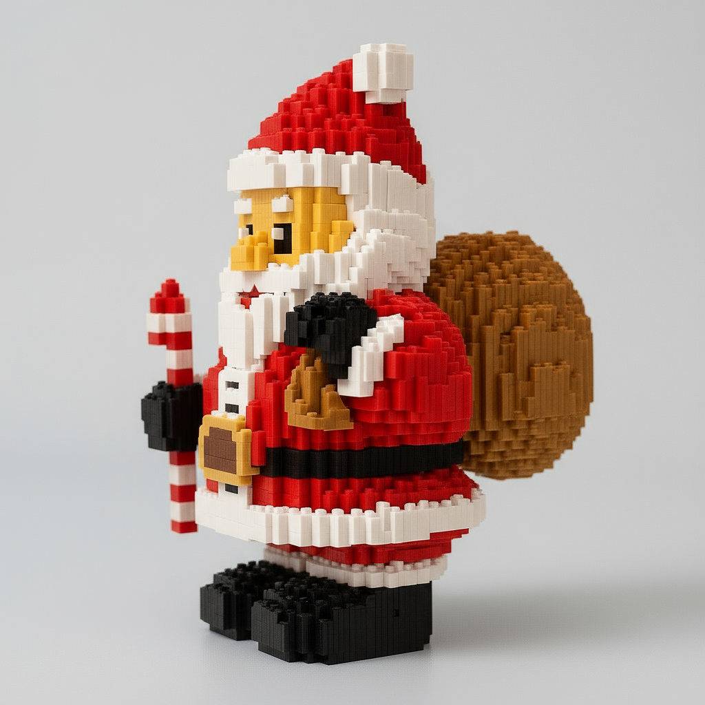 Weihnachtsmann mit Säuregabel | Bausteine