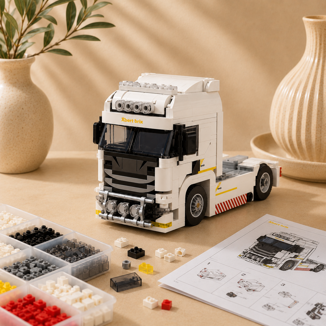 Weißer Truck | Bausteine