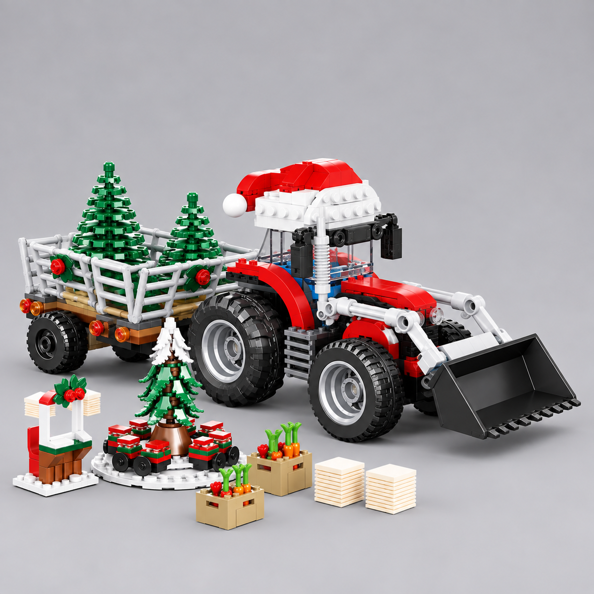 Weihnachtstraktor | Bausteine