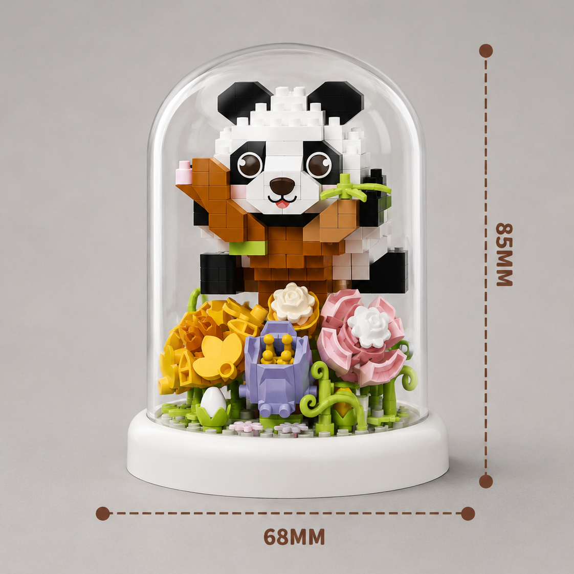Panda-Garten in Glasglocke | Bausteine