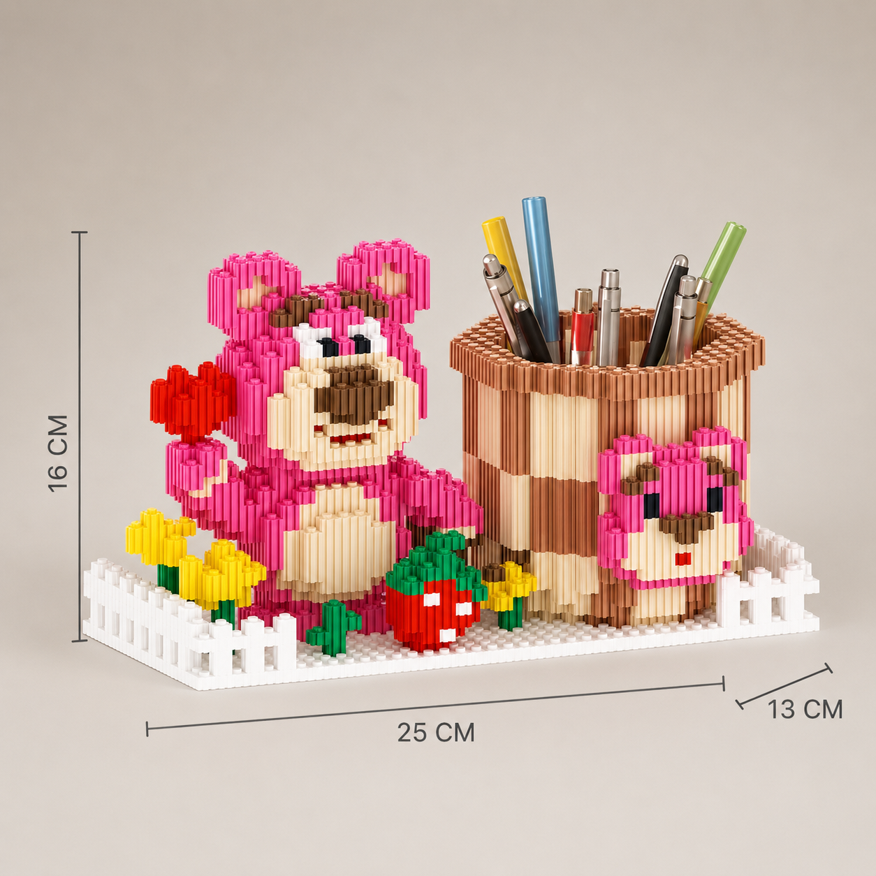 Rosa Bär Stiftehalter | Bausteine