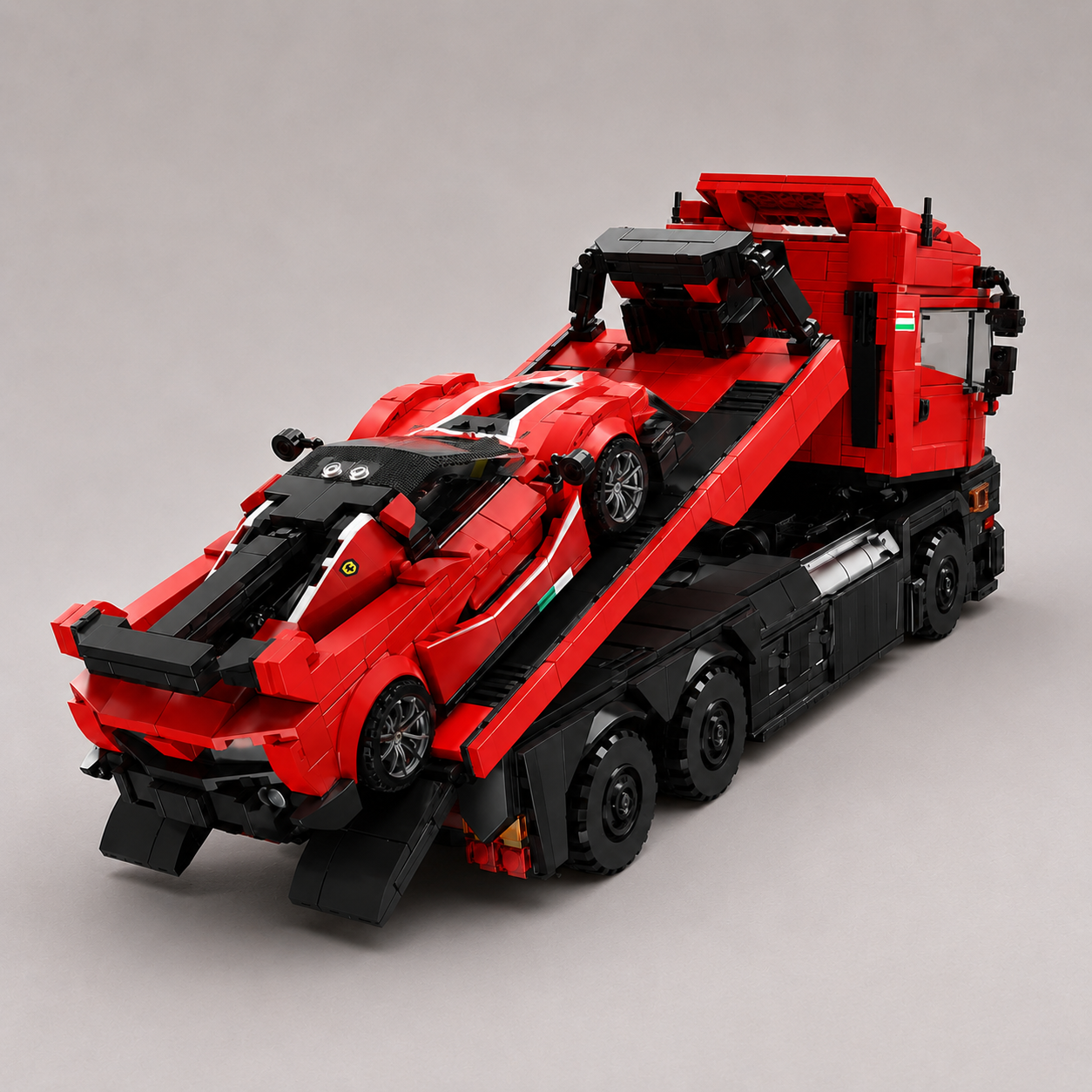 LKW-Transporter mit Anhänger | Bausteine