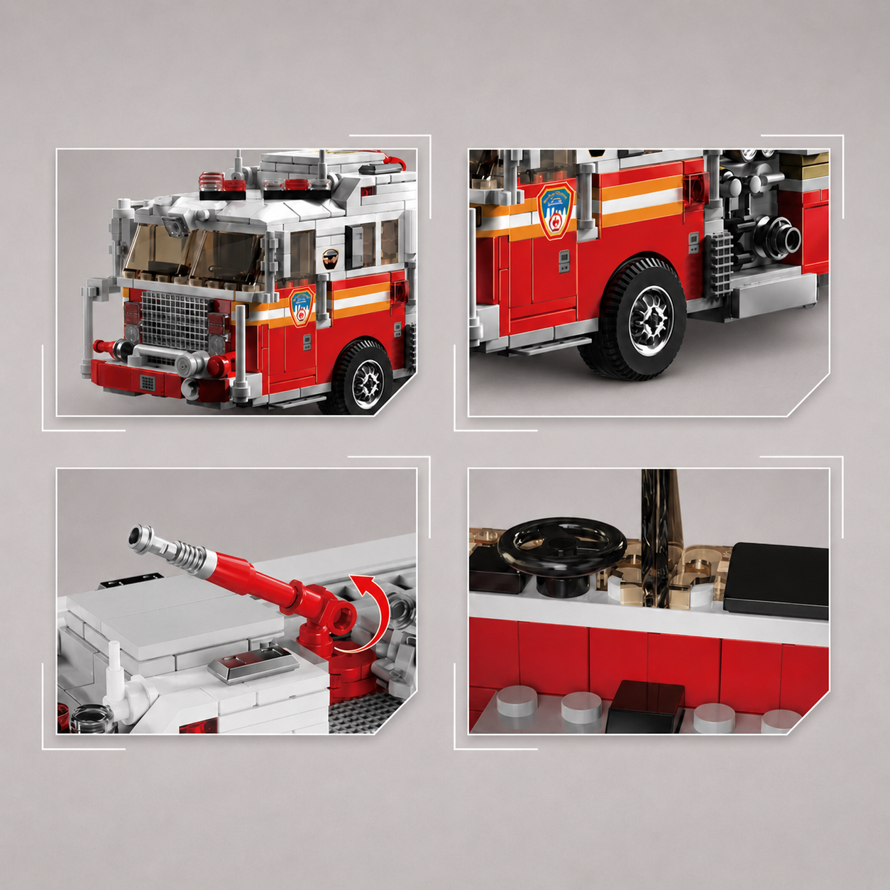 Mega Amerikanisches Feuerwehrauto | Bausteine