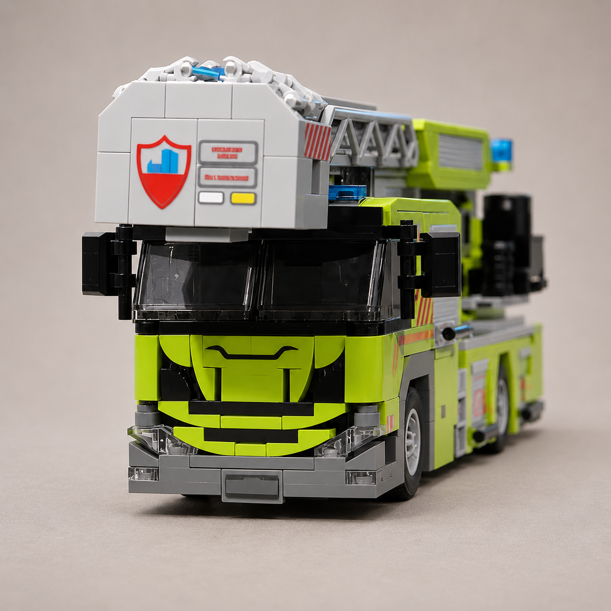 Feuerwehrfahrzeug mit Leiter | Bausteine