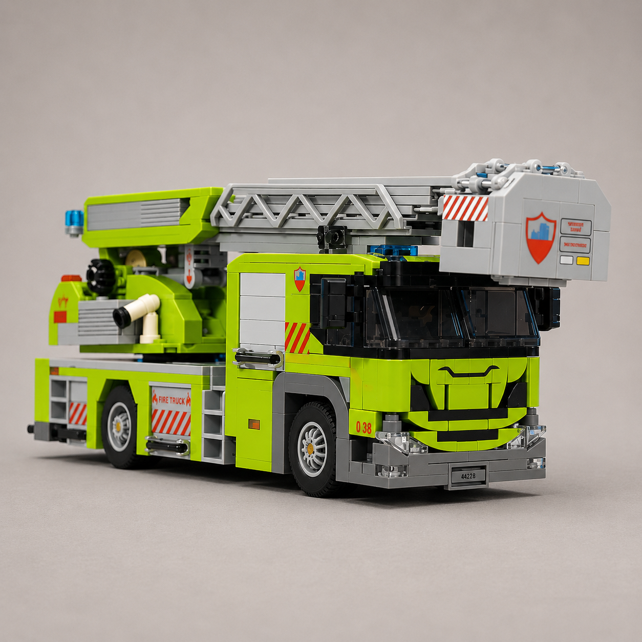 Feuerwehrfahrzeug mit Leiter | Bausteine