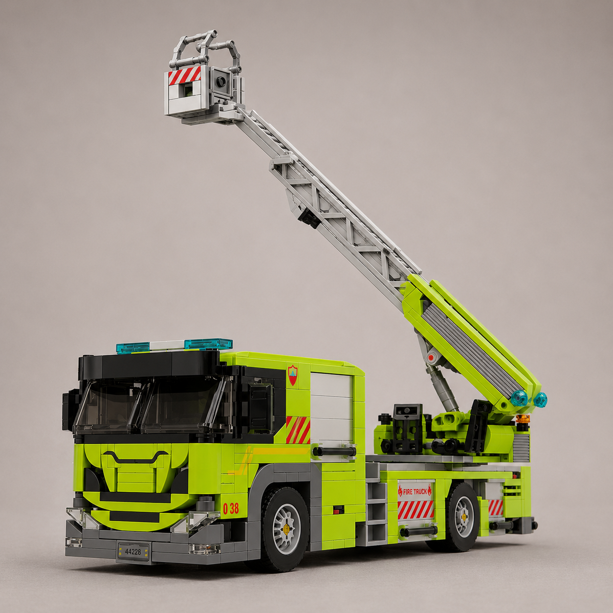 Feuerwehrfahrzeug mit Leiter | Bausteine