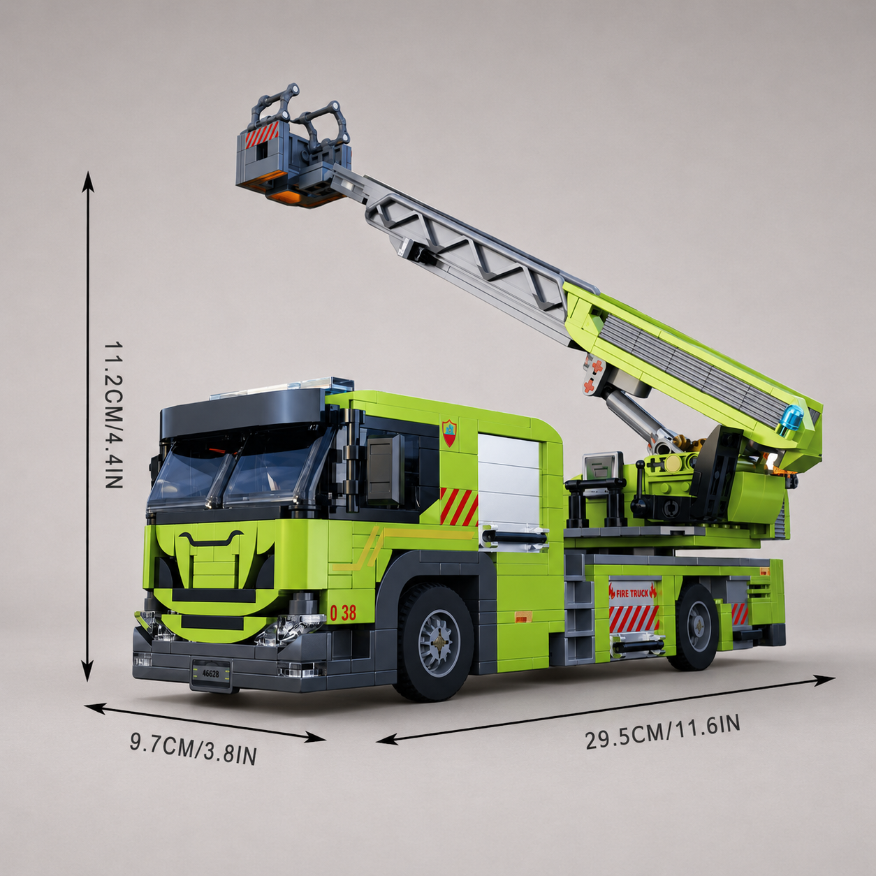 Feuerwehrfahrzeug mit Leiter | Bausteine