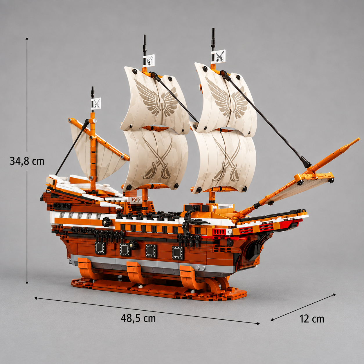 MEGA Segel-Piratenschiff | Bausteine