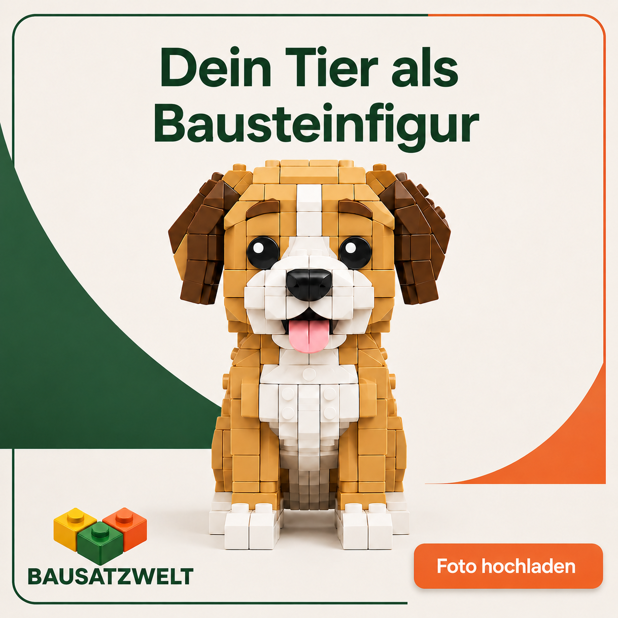 Dein Tier als Bausteinfigur nach eigenem Foto | Bausteine
